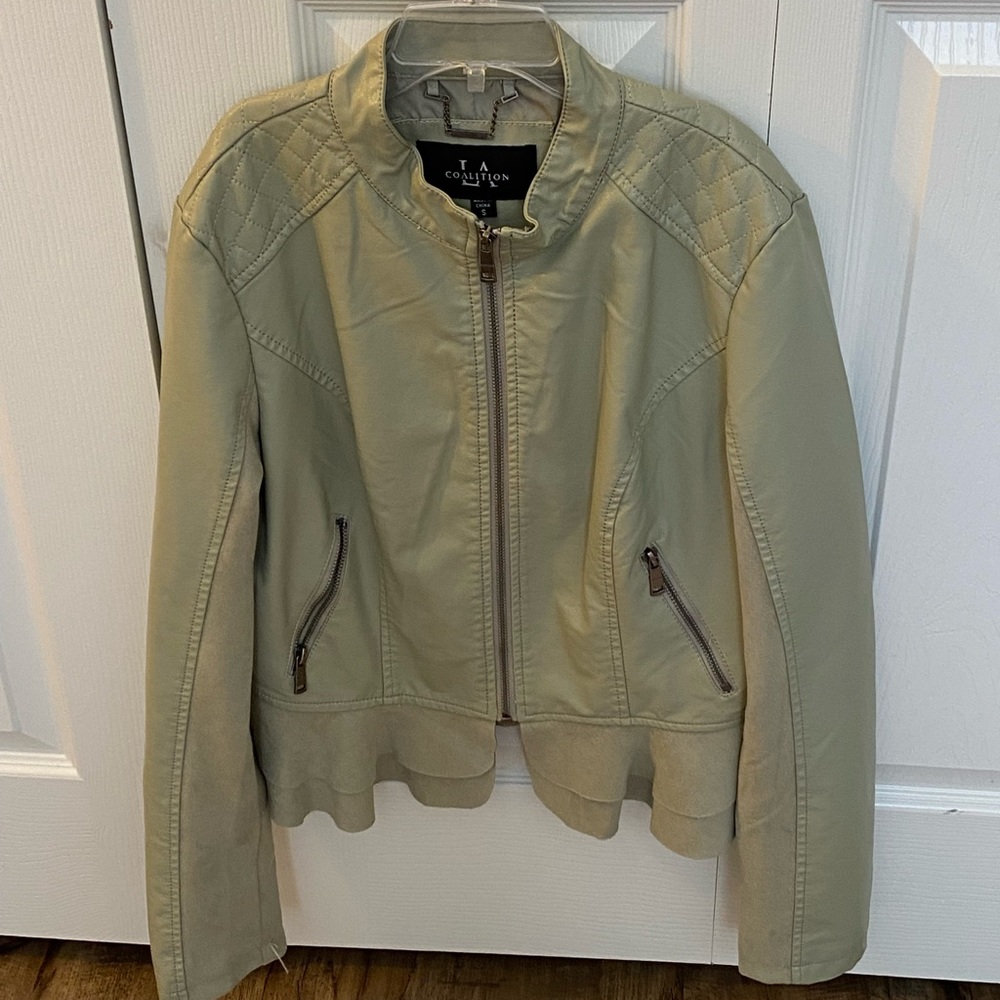Pleather green jacket